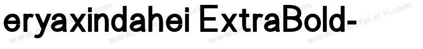 eryaxindahei ExtraBold字体转换